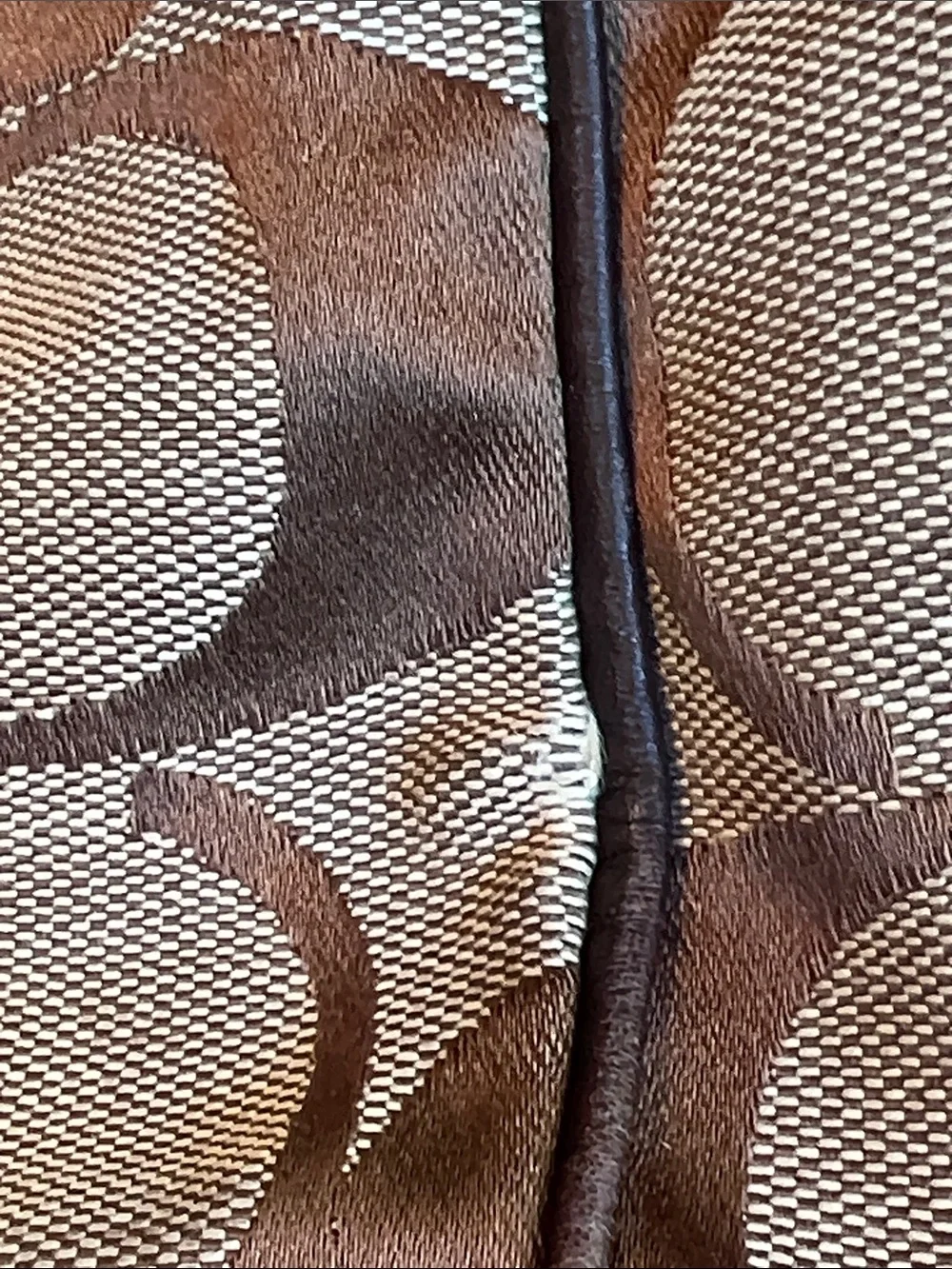 vintage Coach Ergo Signature Canvas Y2K hobo jacquard C monogram  brown leather